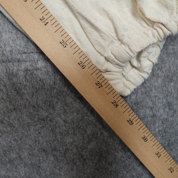 Anthropologie Pants Womens Extra Large Jogger Cargo Linen Ivory Pull On Baggy - Picture 5 of 10